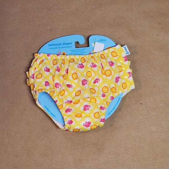 I-Play Swimsuit Diaper 24 Months Yellow - Picture 1 of 5
